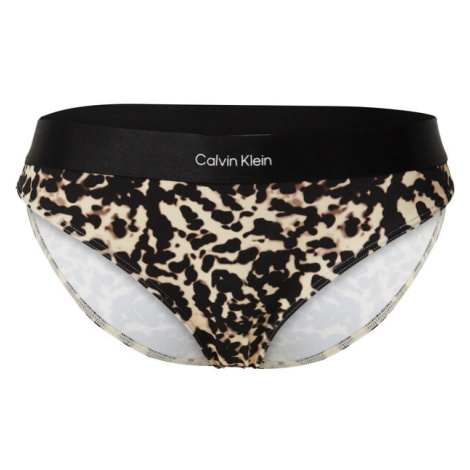 Calvin Klein Swimwear Bikinové nohavičky  béžová / hnedá / čierna