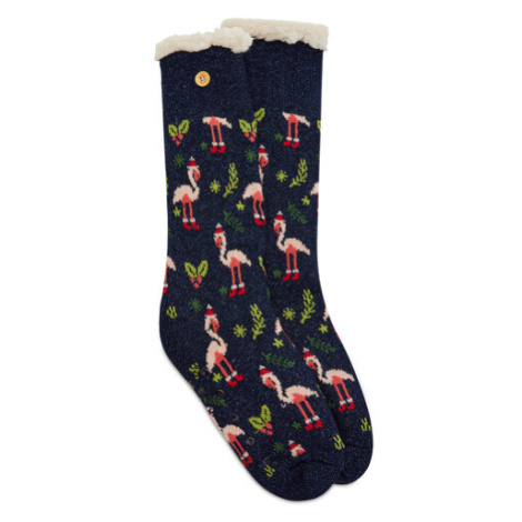 Cabaïa Vysoké dámske ponožky Noel Tropical SOKFW2122 Tmavomodrá