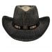 Fox Outdoor klobúk slamený Texas, čierno hnedý