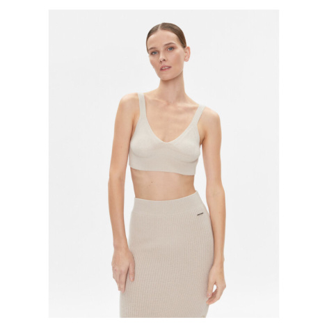 Calvin Klein Top K20K206015 Béžová Slim Fit