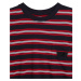 Čierne pánske pruhované tričko Levi's® Stay Loose Graphic PKT T Strip