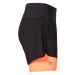 PROGRESS TIA SHORTS Dámske športové bežecké šortky 2v1, čierna, veľkosť