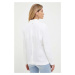 Ľanové sako Armani Exchange biela farba, jednoradové, jednofarebná