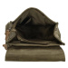 Beagles Tmavozelený elegantný kožený batoh „Twister“ 12L