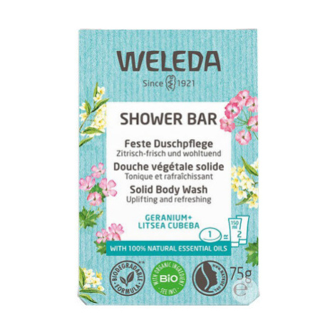 WELEDA Shower bar bylinkové mydlo geranium + litsea cubeba 75 g
