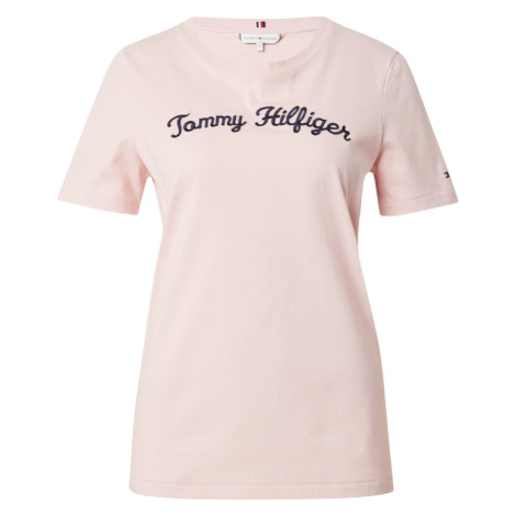 TOMMY HILFIGER Tričko  svetloružová / čierna