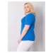 Námořnická modrá halenka plus size s pruhy