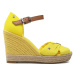 Tommy Hilfiger Espadrilky Basic Open Toe High Wedge FW0FW04784 Žltá