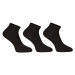 3PACK ponožky Nedeto nízke bambusové čierne (3PBN01)