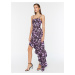 Purple Floral Dress with Ruffle Trendyol - Women