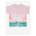 Ružovo-biele dievčenské tričko Desigual Velez