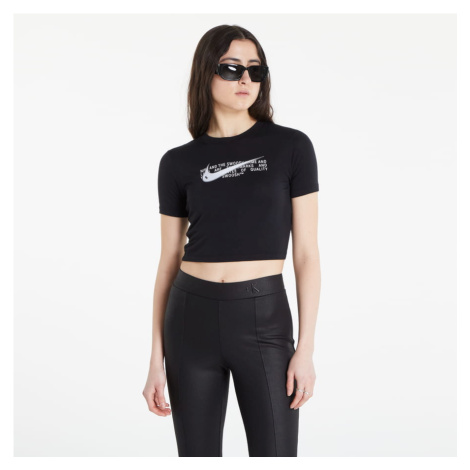 Nike Sportswear Swoosh Crop Top black / red