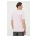 Bavlnené tričko BOSS pánsky,ružová farba,jednofarebný,50468347