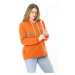 Şans Women's Plus Size Orange Inner Rack Two Thread Hooded Sweatshirt