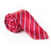 40026-69 Červená kravata so sv.fialovými prúžkami