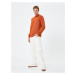 Koton Basic Knitwear Sweater Half Turtleneck Slim Cut