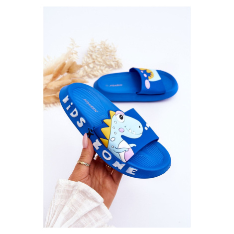 Children's foam slippers Dinosaur Blue Dario