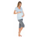 Tehotenské a dojčiace pyžamo Felicita svetlo modré