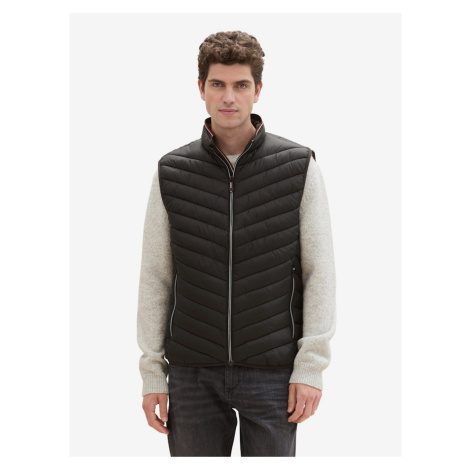 Black men's quilted vest Tom Tailor - Men's