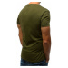Green men's T-shirt with print RX3247