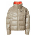 Nike Sportswear Zimná bunda  tmavobéžová / čierna / tmavooranžová
