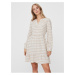 White-beige plaid dress VERO MODA Kimi - Women