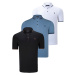 TRIPLE SET T8586 DEWBERRY MEN'S T-SHIRT-BLACK-WHITE-INDIGO