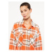 LC Waikiki Women's Plaid Long Sleeve Flannel Oversize Lumberjack Shirt Jacket