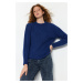 Trendyol Saks Wide Fit Soft Textured Basic Knitwear Sweater