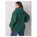 TMAVOZELENÁ BASIC MIKINA ELLA SO ZAPÍNANÍM NA ZIPS RV-BL-7282.22P-DARK GREEN