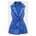Dámská vesta v chrpové barvě s límcem model 15815157 Modrá L (40) - Ann Gissy