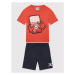 Diadora Súprava tričko a športové šortky Playground 102.178252 Červená Regular Fit