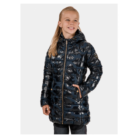 Modrý dievčenský vzorovaný kabát SAM 73
