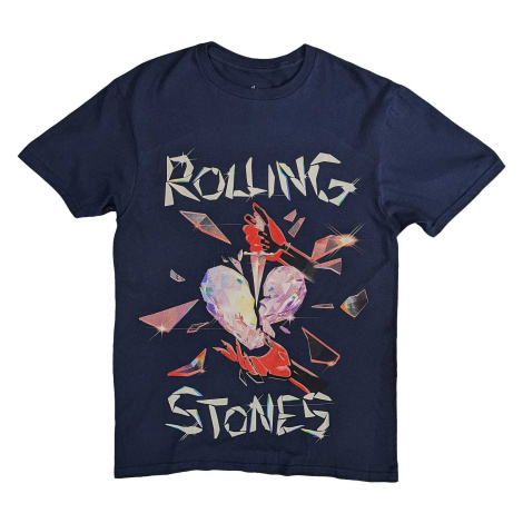 The Rolling Stones tričko Hackney Diamonds Heart Modrá