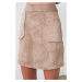 Trendyol Mink Velvet Skirt