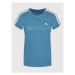 Adidas Tričko Essentials 3-Stripes HF7238 Modrá Slim Fit