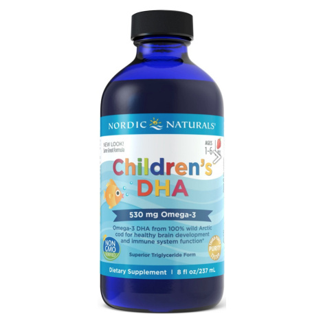 Nordic Naturals Children's DHA, Omega 3 pro děti - jahoda, 530mg, 237 ml