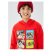 LC Waikiki Nostalgic Monkey Printed Long Sleeve Unisex Kids Hoodie