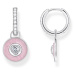 Thomas Sabo CR723-691-9 Silver hoop earrings with pink pendant & zirconia