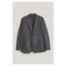 SAKO GANT SLIM TWO-TONED TWILL JERSEY BLAZER ANTRACITE