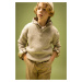 DEFACTO Boy's Stand Collar Half Zipper Knitwear Sweater