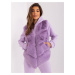Light purple women's faux fur vest