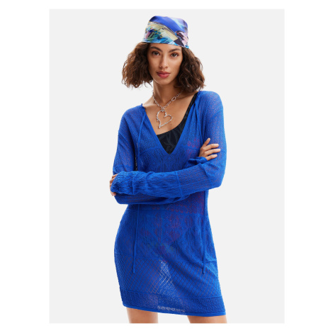 Modré dámske plážové šaty Desigual El Cairo