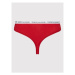 Tommy Hilfiger Súprava 3 kusov stringových nohavičiek UW0UW02829 Červená