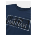 Modré pánske tričko s potlačou Hannah Waldorf
