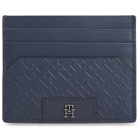 Tommy Hilfiger Puzdro na kreditné karty Th Monogram Cc Holder AM0AM12169 Tmavomodrá