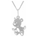 Praqia Jewellery Detský strieborný náhrdelník Medvedie labky KO5098_CU035_40_N_RH (retiazka, prí