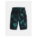 Zeleno-čierne chlapčenské šortky Under Armour Project Rock Printed Wvn Short