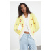 Trendyol Yellow Embroidered Knitwear Cardigan