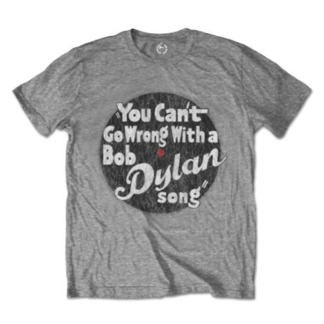 Bob Dylan tričko You can't go wrong Šedá